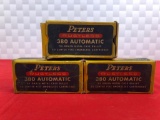 (3) Vintage Peters 380ACP Ammo Boxes