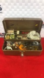 Vintage Tackle Box with Assorted Lures