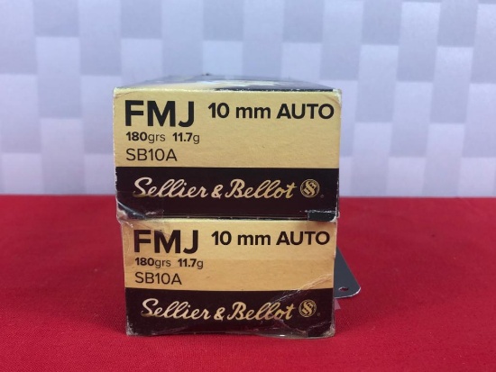 100rds Sellier & Bellot 10MM 180gr FMJ Ammo