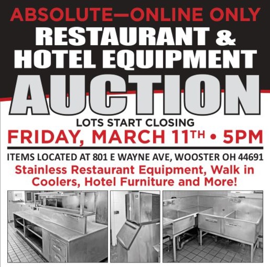 Absolute Online Only Restaurant & Hotel Equipment
