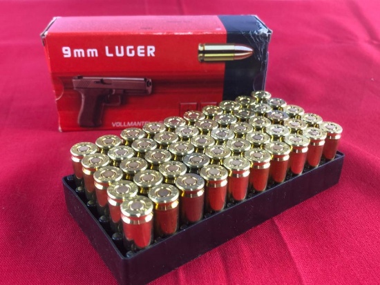 100rds Geco 9mm 124gr FMJ Ammo