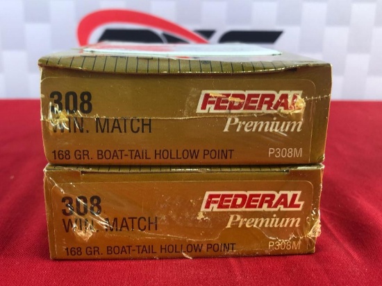 40rds Federal Premium 308WIN 168gr BTHP Match Ammo