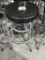 (4) Black Top Bar Stools