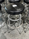 (4) Black Top Bar Stools