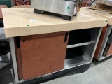 4' Corian Top Rolling Storage Cabinet