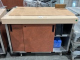 4' Corian Top Rolling Storage Cabinet