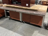 7' Rolling Buffet Serving Cabinet