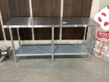 6' Stainless Table w/ Shelf