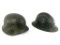 (2) Military Helmets