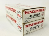 100rds Winchester 45ACP 230gr FMJ Ammo