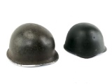 (2) Military Helmets