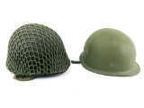 (2) Military Helmets