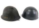 (2) Military Helmets