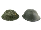 (2) Military Helmets