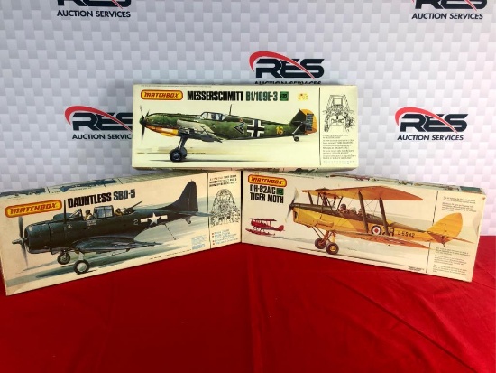 (3) Matchbox Model Planes