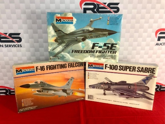 (3) Monogram 1:48 Scale Model Planes