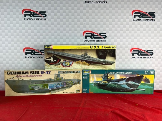 (3) Revell Model Submarines