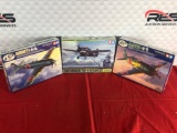 (3) Tamiya 1:48 Scale Model Planes
