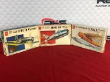 (3) AMT 1:48 Scale Model Planes
