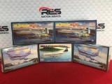 (5) Mini Craft 1:144 Scale Model Planes