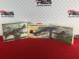 (3) Tamiya 1:48 Scale Model Planes