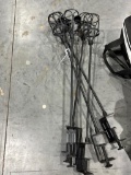 (5) Metal Clamp On Tiki Torch Holders