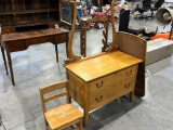 2-Drawer Dresser w/ Mirror & Chair