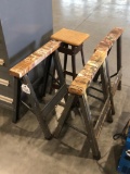 (3) Saw Horses & (1) Stool