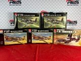 (5) AMT Ertl 1:48 Scale Model Planes