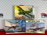 (3) Italeri 1:72 Scale Model Planes