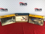 (3) Testors 1:48 Scale Model Planes