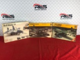 (3) Testors 1:72 Scale Model Planes