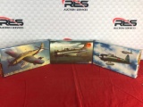 (3) Hasegawa 1:48 Scale Model Planes