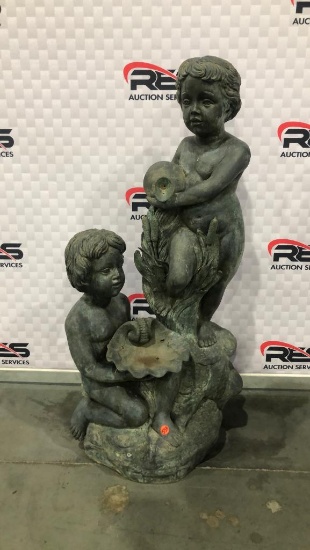 37" Bronze Two Boy Statue