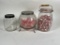 (3) Assorted Glass Jars