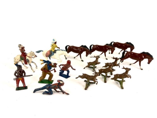 Assorted Diecast Western/Animal Figurines