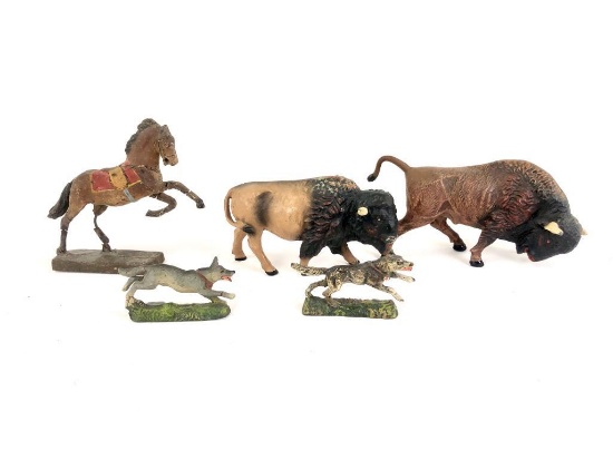 (5) Composition Animal Figurines