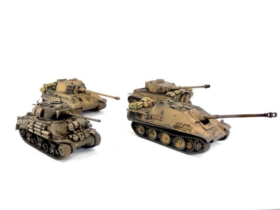 (4) Plastic WWII Era Tank Models