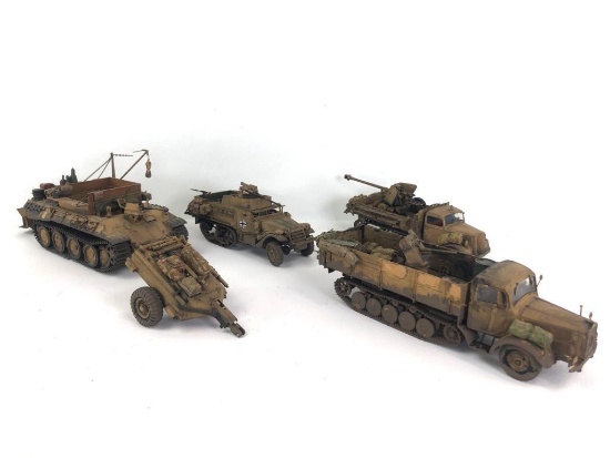 (4) Plastic WWII Era Military Vehicle Models