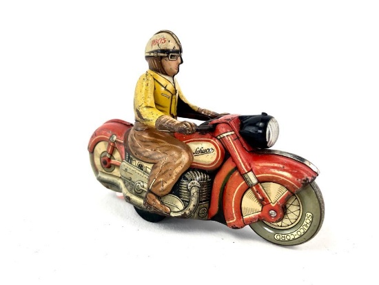 5" Schuco Carl 1005 Tin Windup Motorcyclist