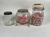 (3) Assorted Glass Jars