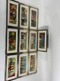 (10) 12''x6'' Framed Pictures
