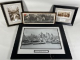 (4) American Landmark Framed Photos