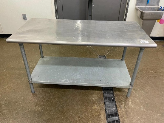 5'x30"x34" Stainless Table w/ Shelf