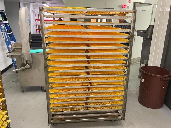 44"x44" Stainless Steel Rolling Oven Truck