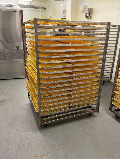 44"x44" Stainless Steel Rolling Oven Truck