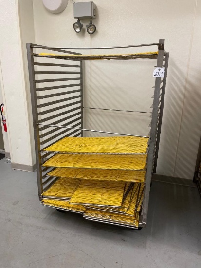44"x44" Stainless Steel Rolling Oven Truck