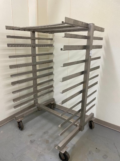 42"x42" Stainless Steel Rolling Oven Truck