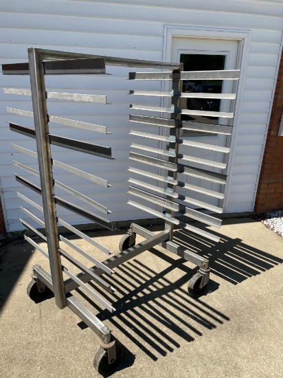 42"x43" Stainless Steel Rolling Oven Truck