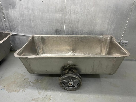 31.5"x63" Stainless Rolling Tub